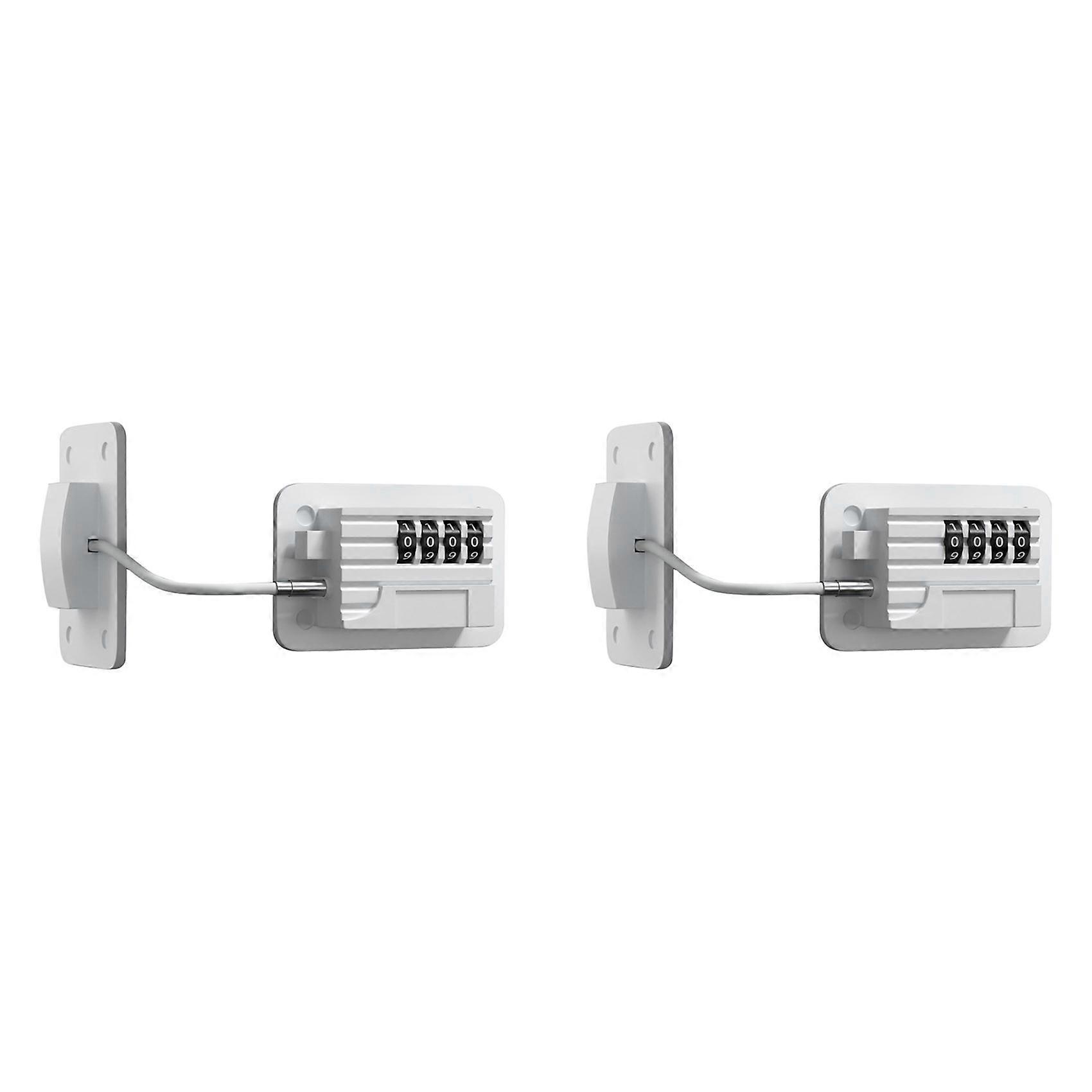 2X Fridge Lock 4-Digit Combination Lock for Refrigerators,Freezers and Cabinets,No-Drill Installation Child and Pet Safe