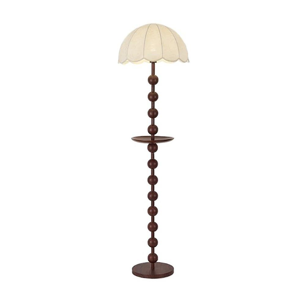 Floor Lamp with Table and Fabric Shade, ThreeColor Dimming for Living Room or Bedroom