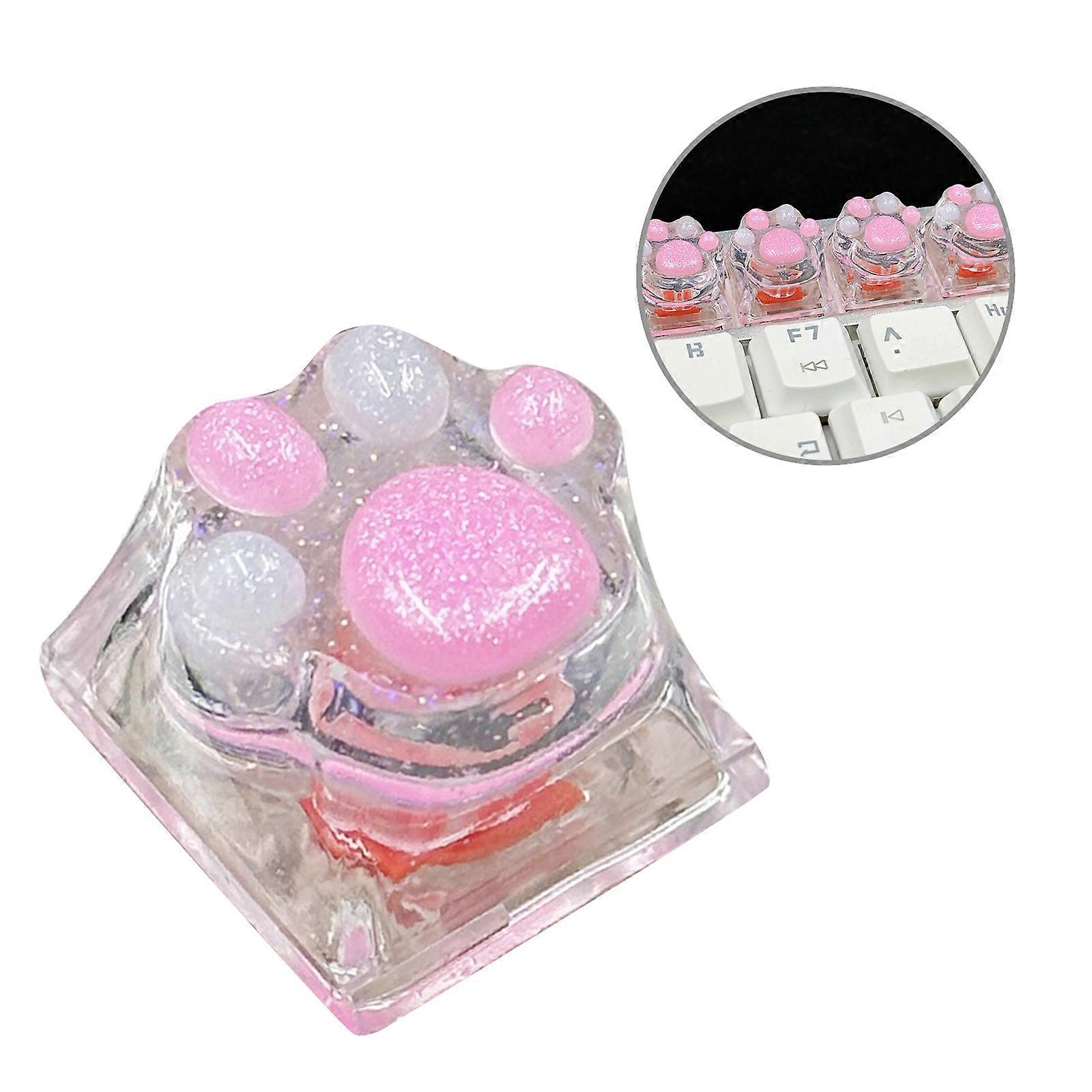 Colorful Resin Backlights Keycap for Mechanical Keyboards Claw Keycap Translucently Keycaps 1PCS Multicolor