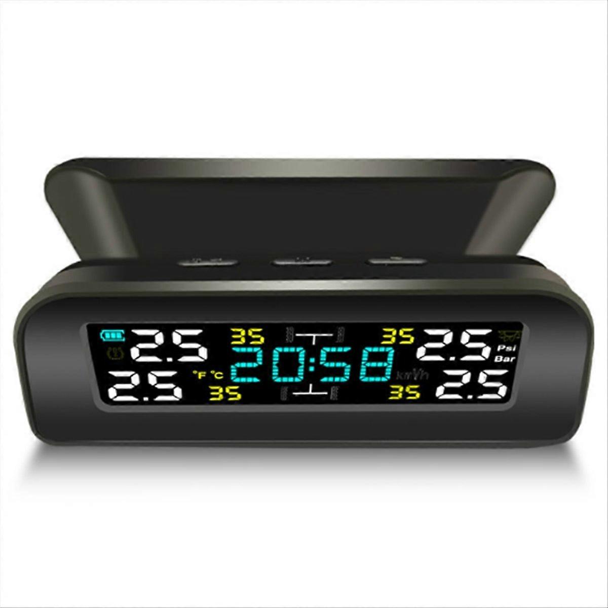 Universal Tire Inspection Monitor Wireless Solar Power External Time