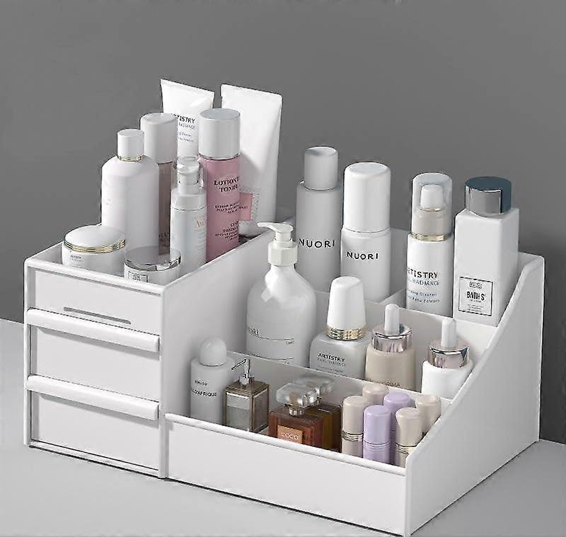 Makeup Organizer with Drawers, Waterproof MultiFunctional Vanity and Desk Storage for Cosmetics