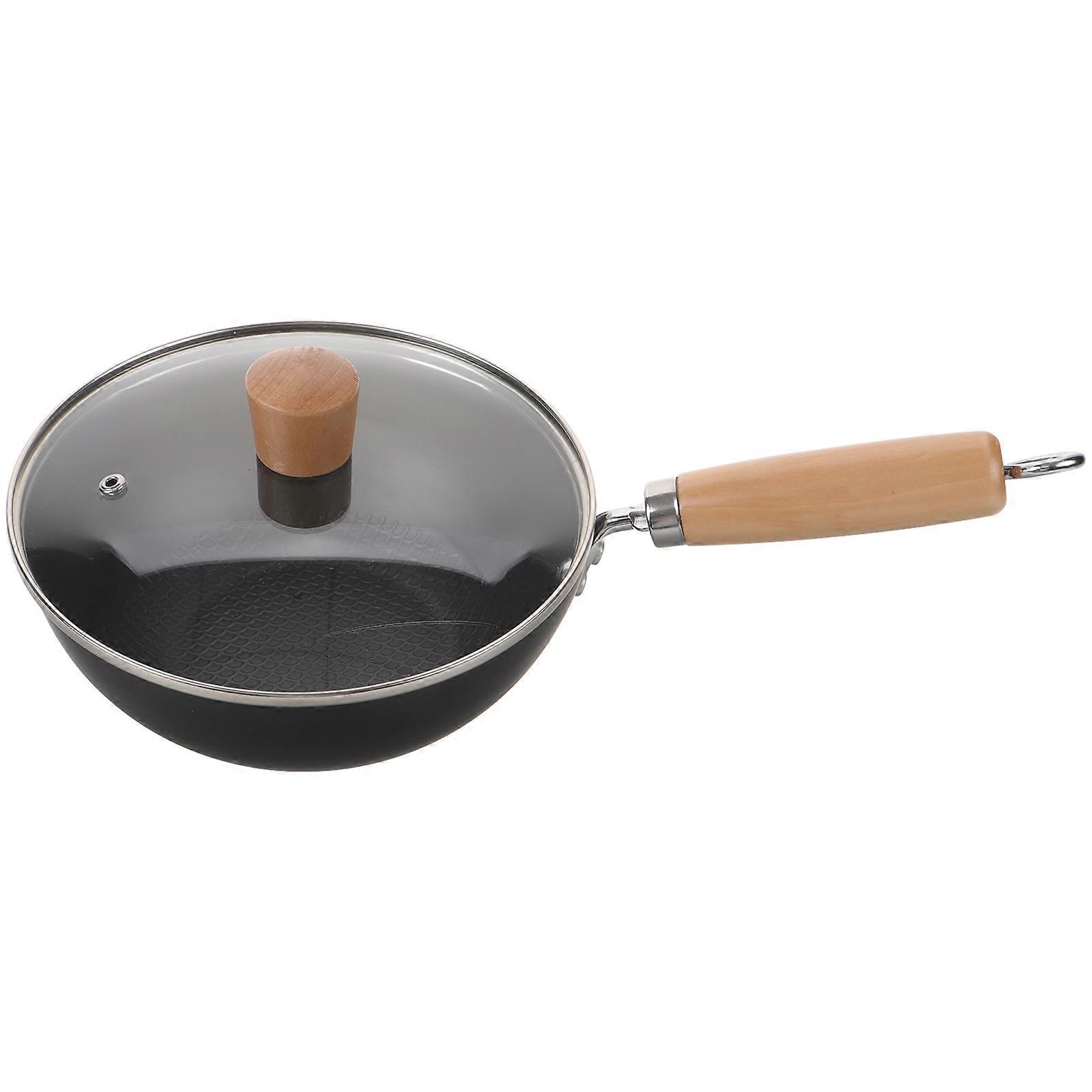 Iron Wok Small Wok for Kitchen Use Black Pan