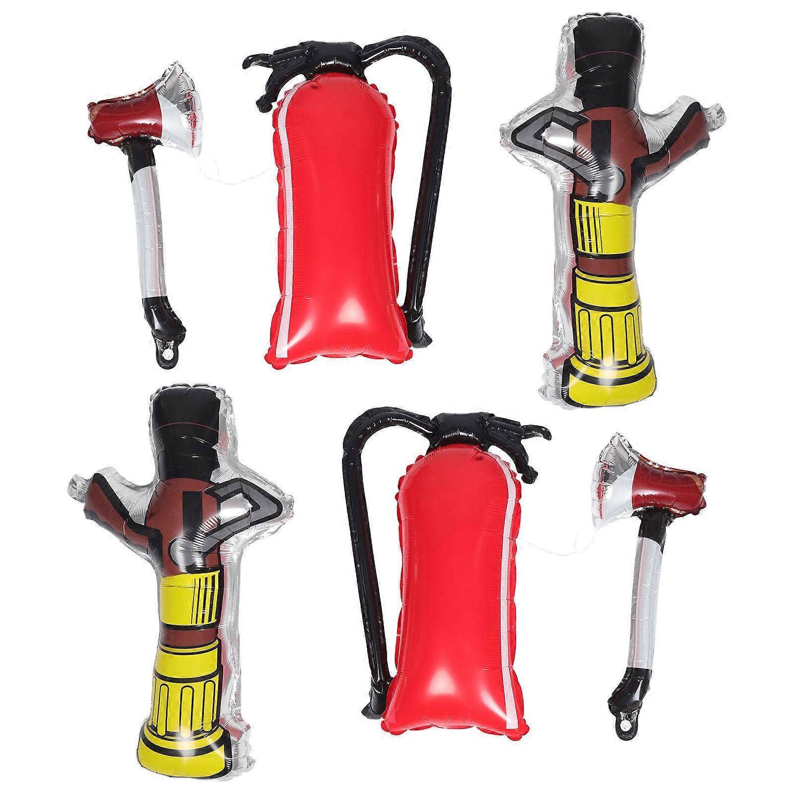 Firefighter Party Balloon Decorations for Home 6Pcs Inflatable Fire Hydrant Set