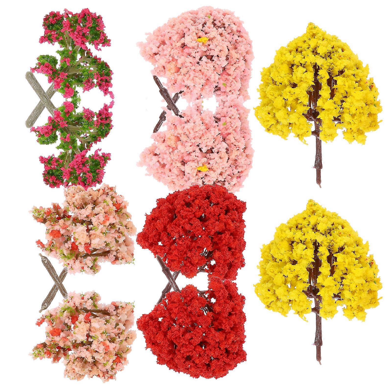 Fake Tree Miniature Model Trees for Display Use 10Pcs DIY Landscape Decor