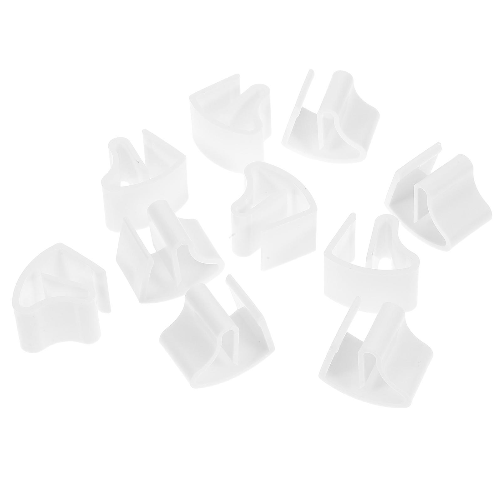 Curtain Hooks for Drapes in White with Easy Installation 10Pcs Set