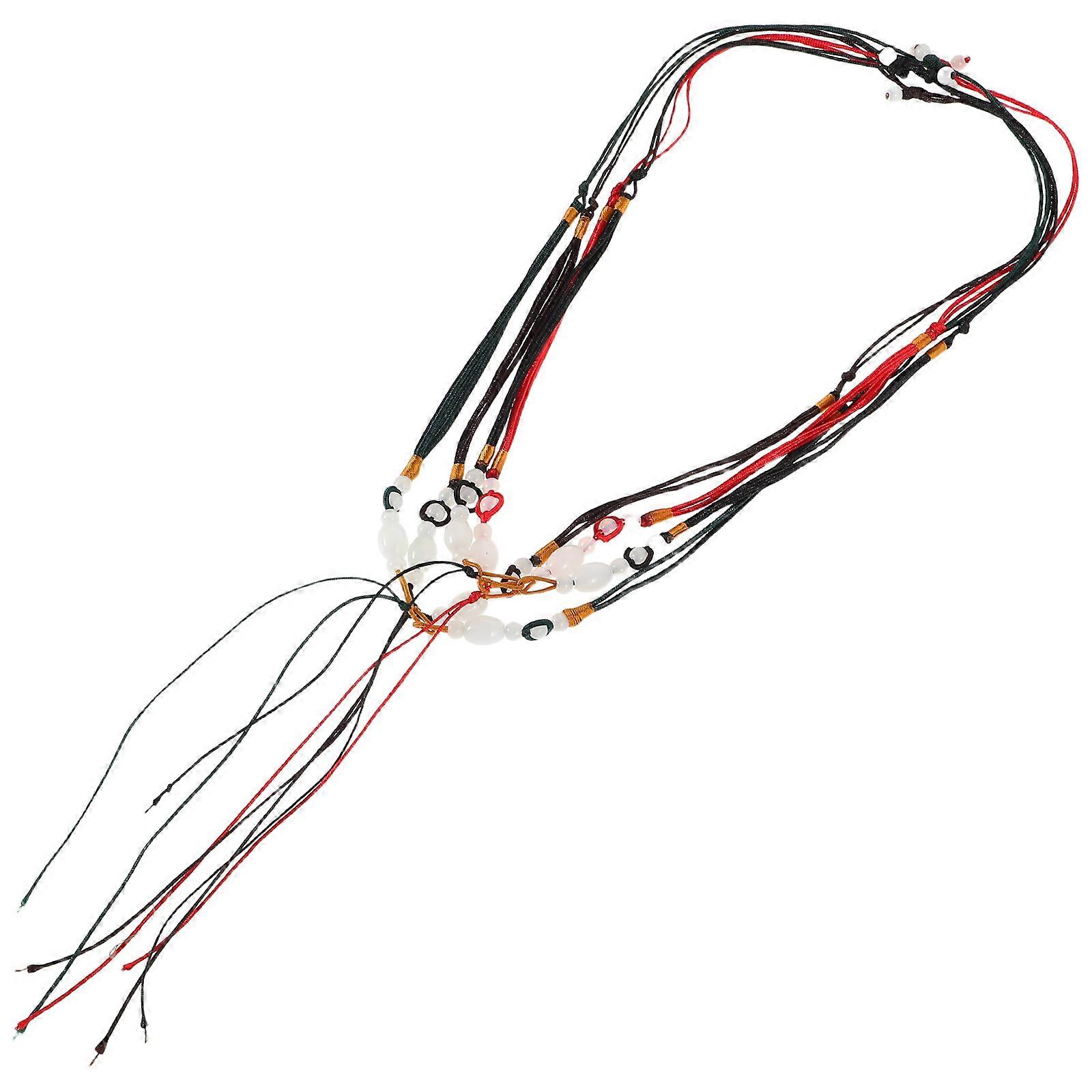 Ocarina Necklace Strap with Stone Beads for Crafts 4Pcs Set