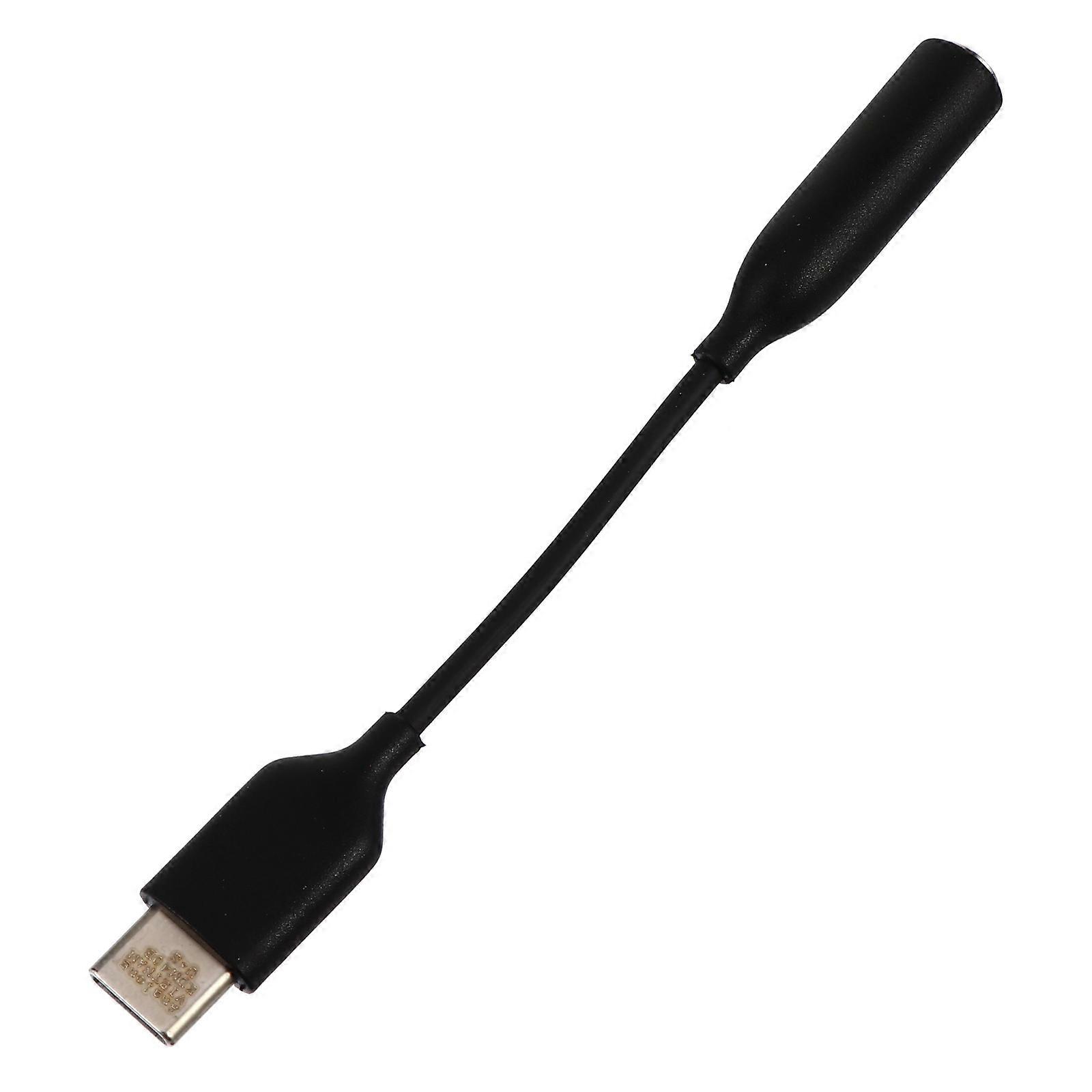 USB Type C Headphone Adapter 3.5mm Earphone Adapter for Adapting 2Pcs Black
