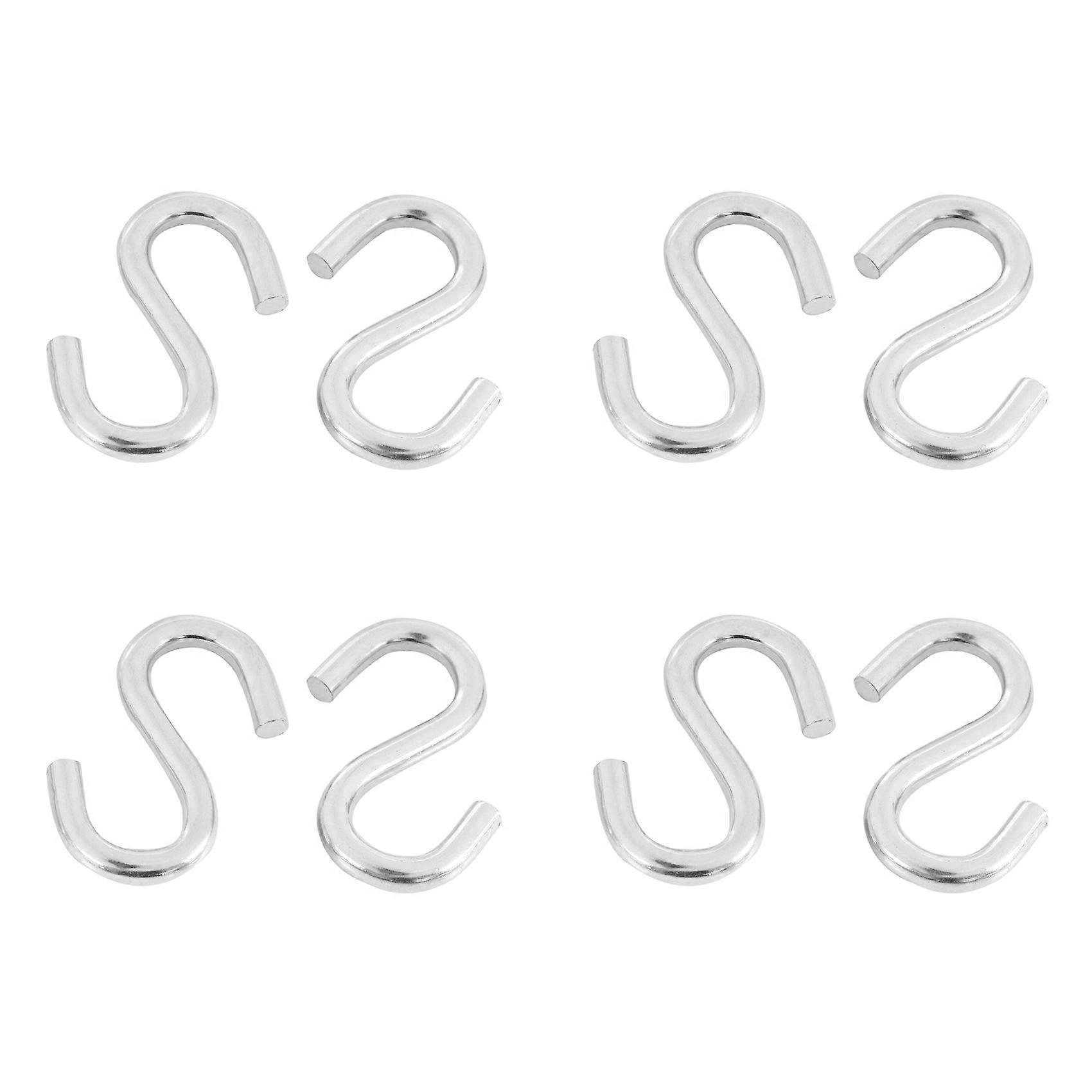 8-Pack Heavy-Duty S Shaped Hooks Hammock S Hooks Utility Hooks, 3-Inch Long