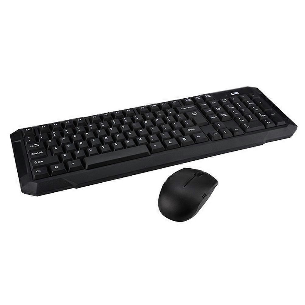 Wireless Keyboard Mouse Combo for Computer Use with 3Pcs Set in Black