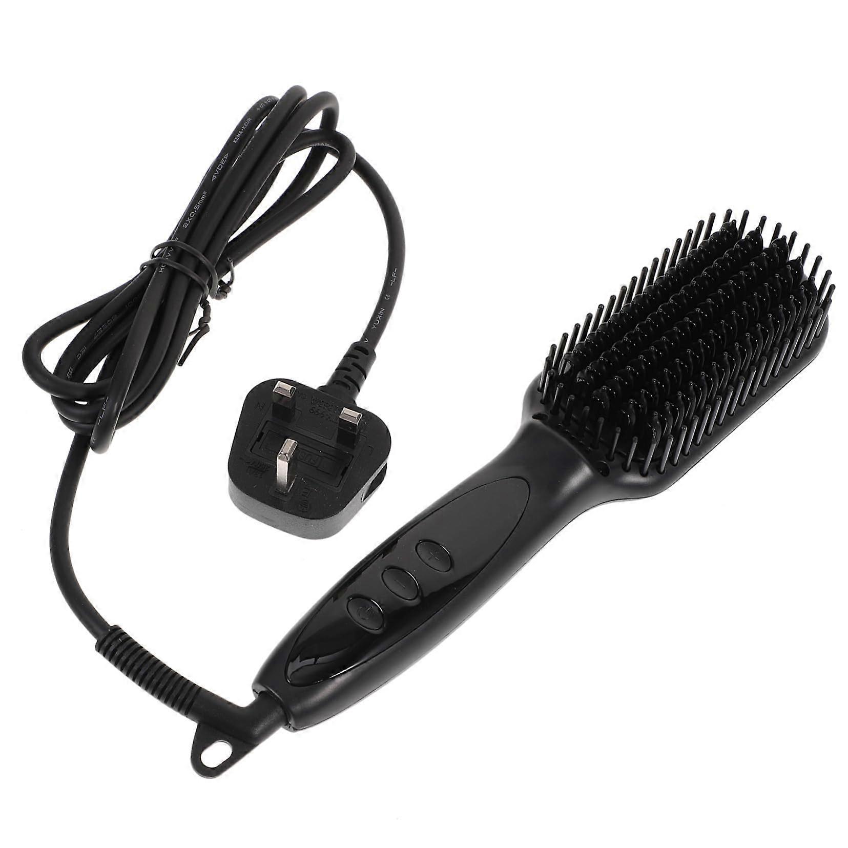 Beard Straightener Brush with PTC Fast Heating, LCD Display and 6 Heat Settings for Home or Travel