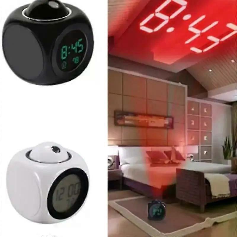 Multi-function Projection Chime Clock LED Light Projection Alarm Clock Voice Chime Clock Digital Projection Clock