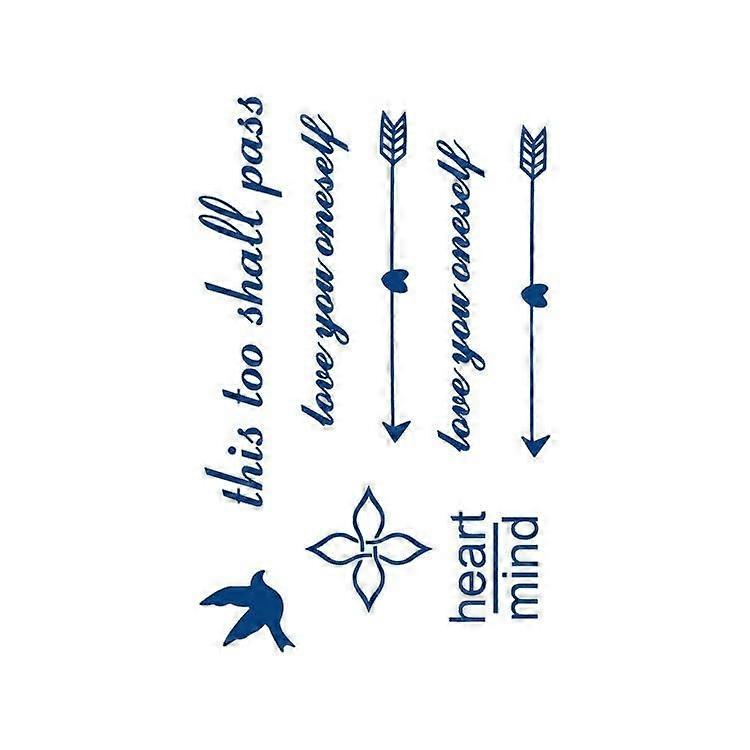 5pcs Waterproof Temporary Tattoo Stickers, Plant-Based, Lasts 2 Weeks