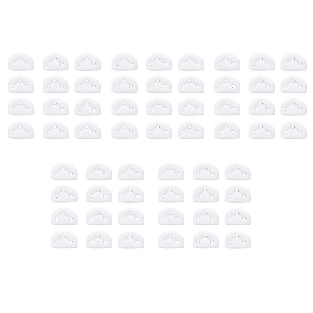 60Pcs Classical Guitar Rollers String Trees Retainer Guides Guitar String Locks Nut Block Clamp, White