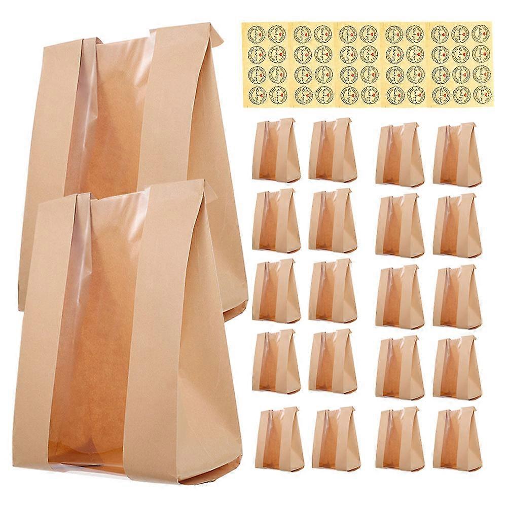 Bread Wrapping Bags with Window for Packaging 1Set Paper Bakery Bags