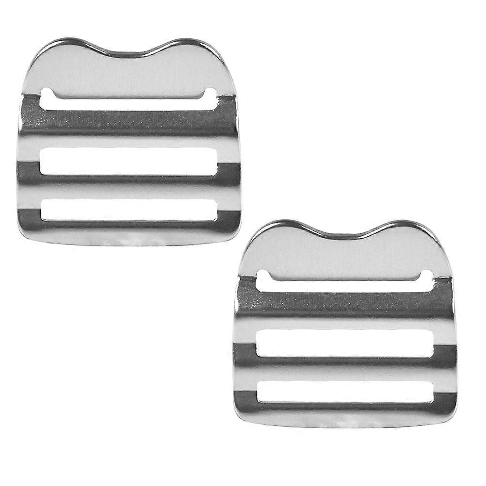 Metal Adjustable Buckles Anti Skid Design Rectangular Shape for Daily Use 2Pcs