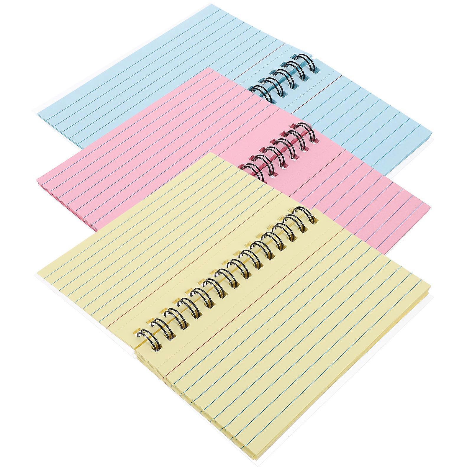 Note Cards Index Cards Notebook for Writing 3Pcs Colored Notepads