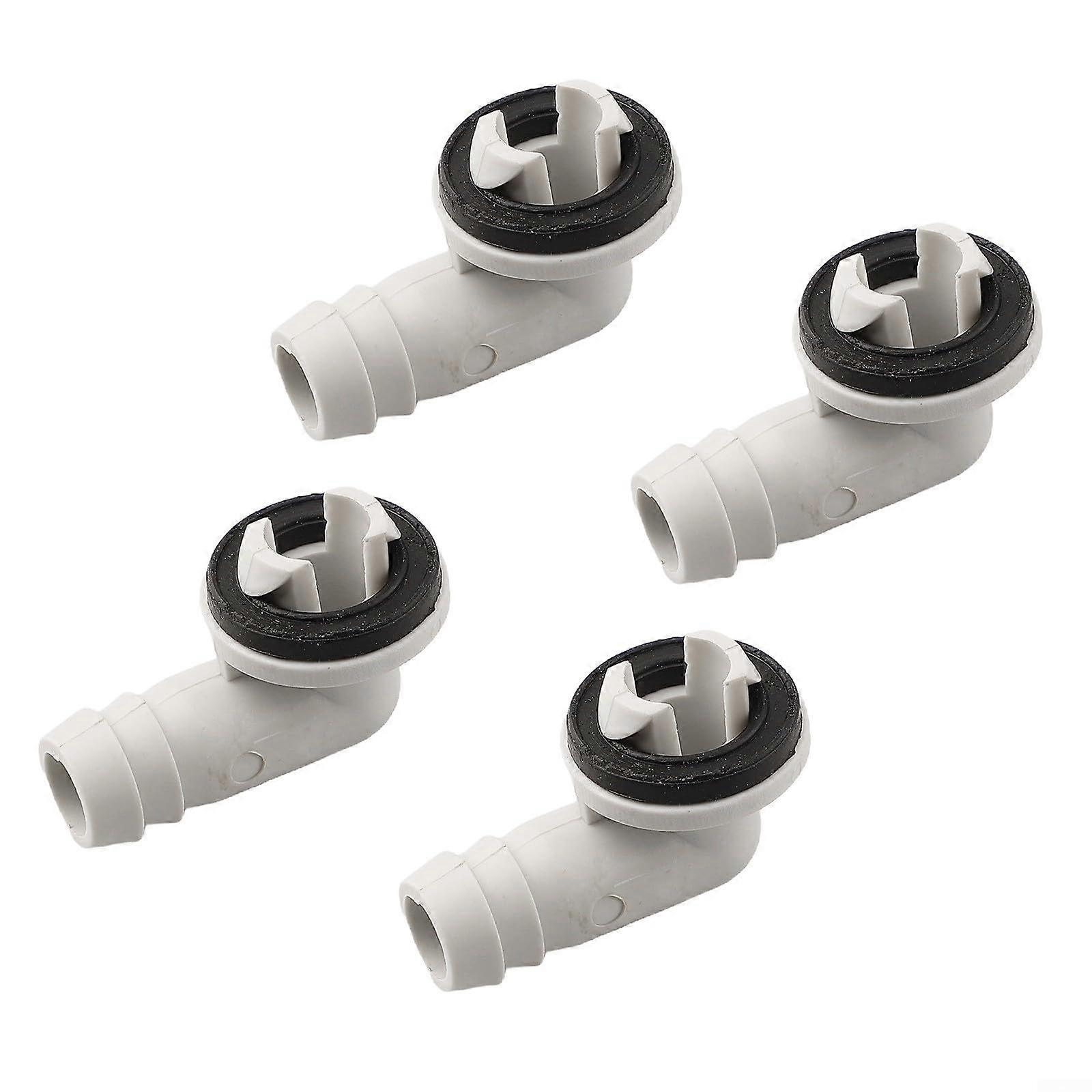 AC Drain Hose Connector Elbow Fitting with Rubber ORing for Window AC Units, LeakProof 4PCS
