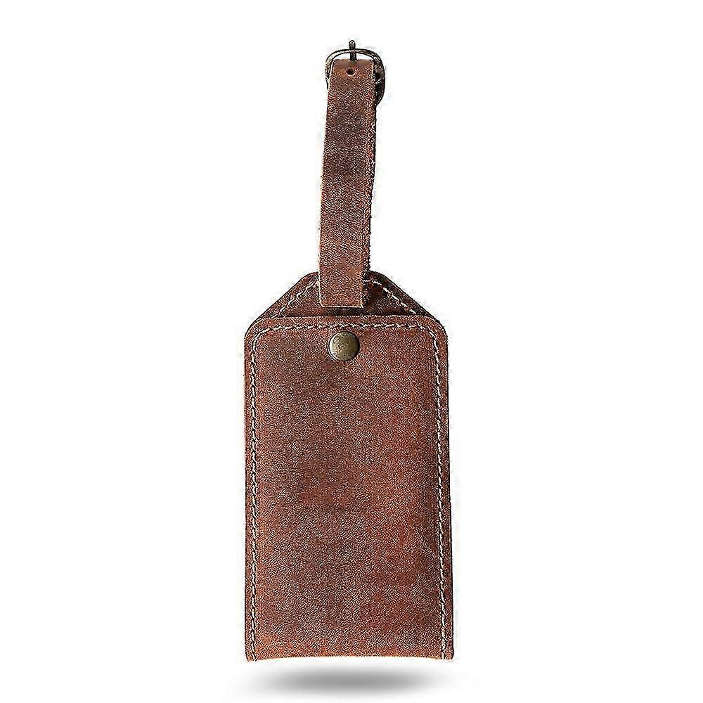 Luggage ID Tag Soft Touch Rustic Leather for Suitcase 25-26