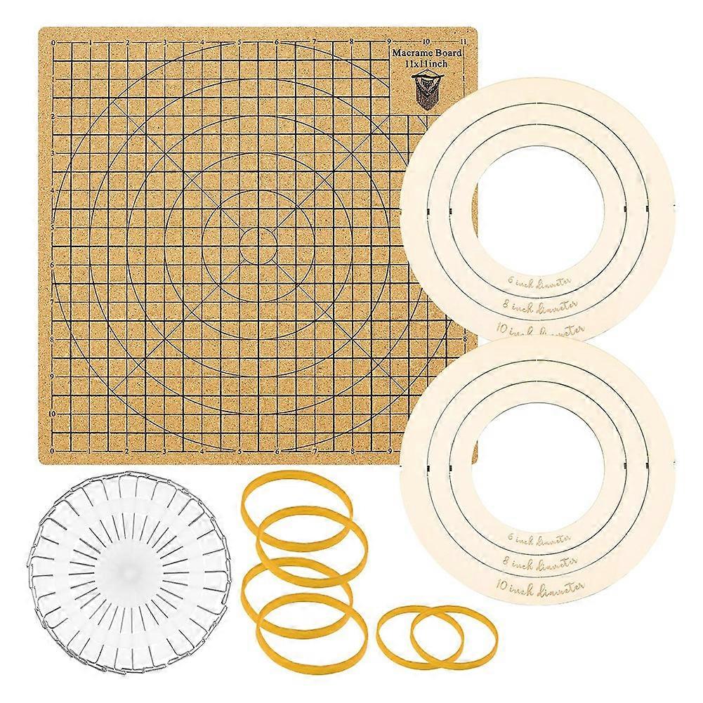Macrame Board and Pins,12x12 in Macrame Project Board,Round Set