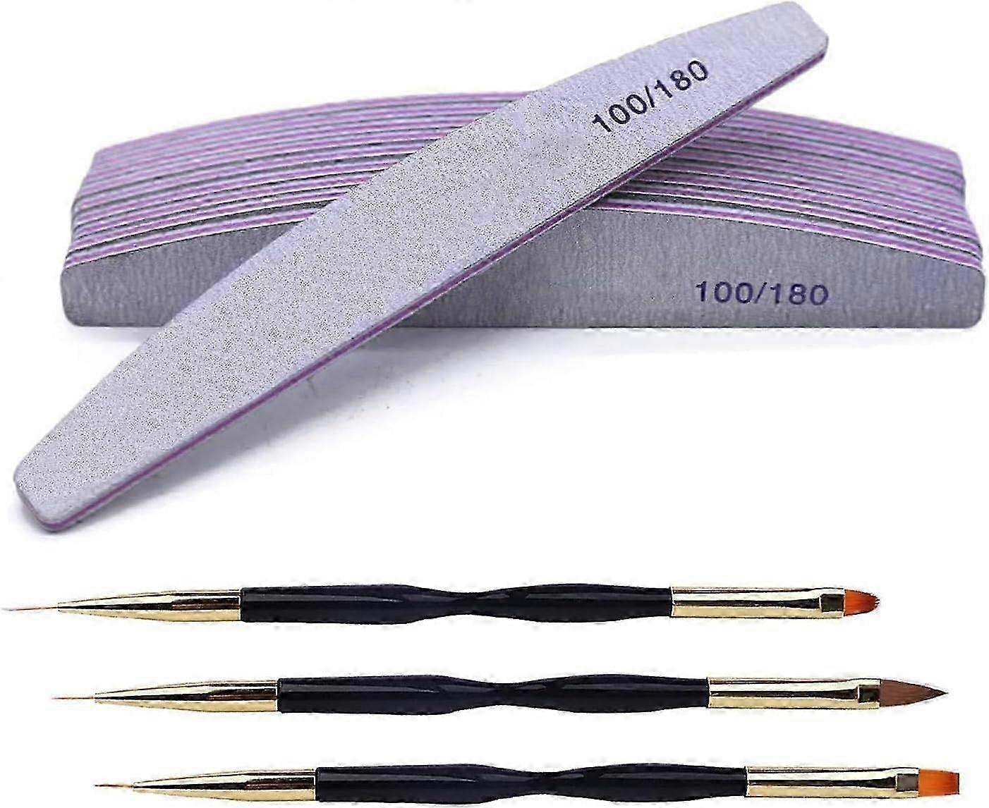 Professional nail file, 13 pieces, file 100/180, washable