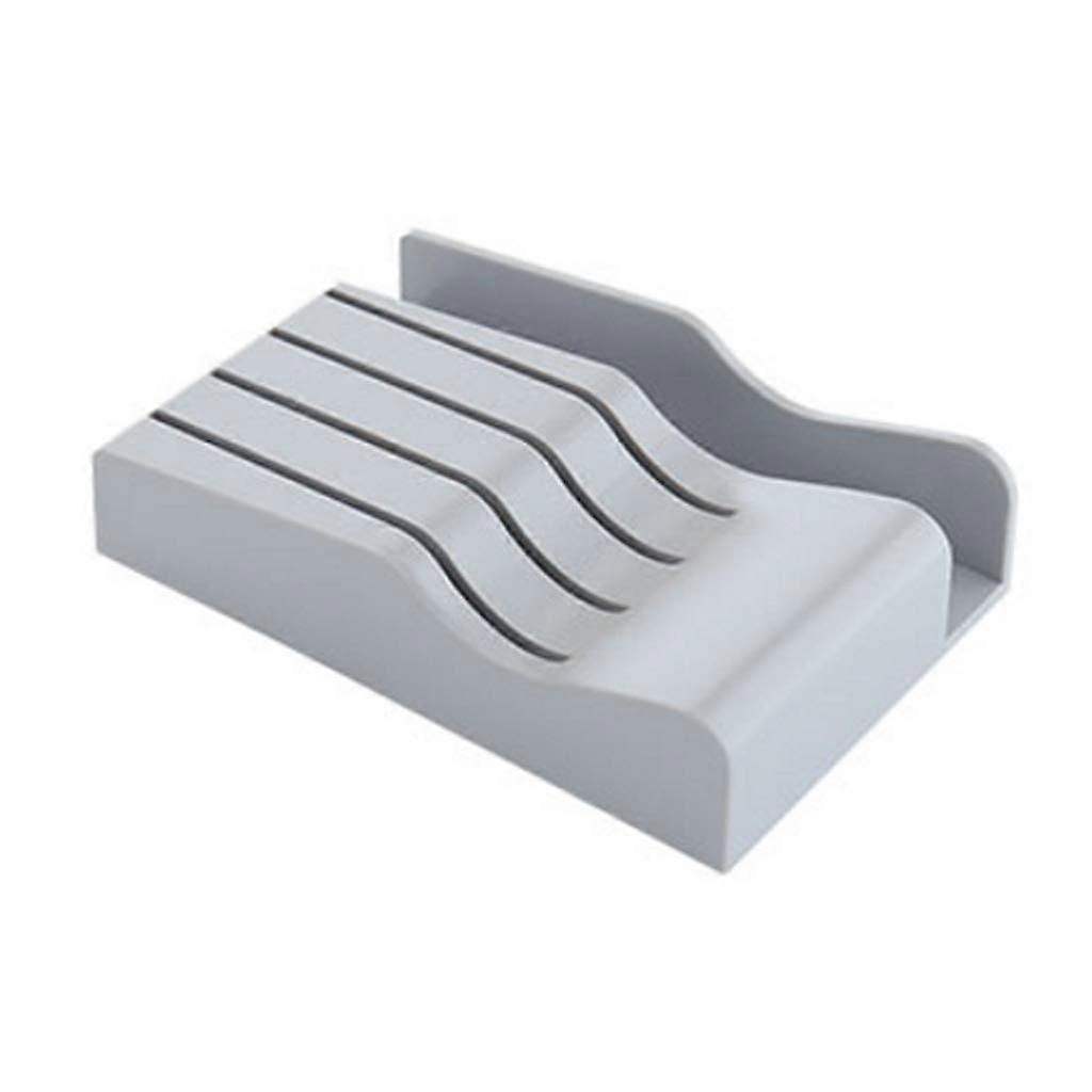 Kitchen Knife Holder with Scissors and Cutting Board Storage, Ventilated Countertop Organizer