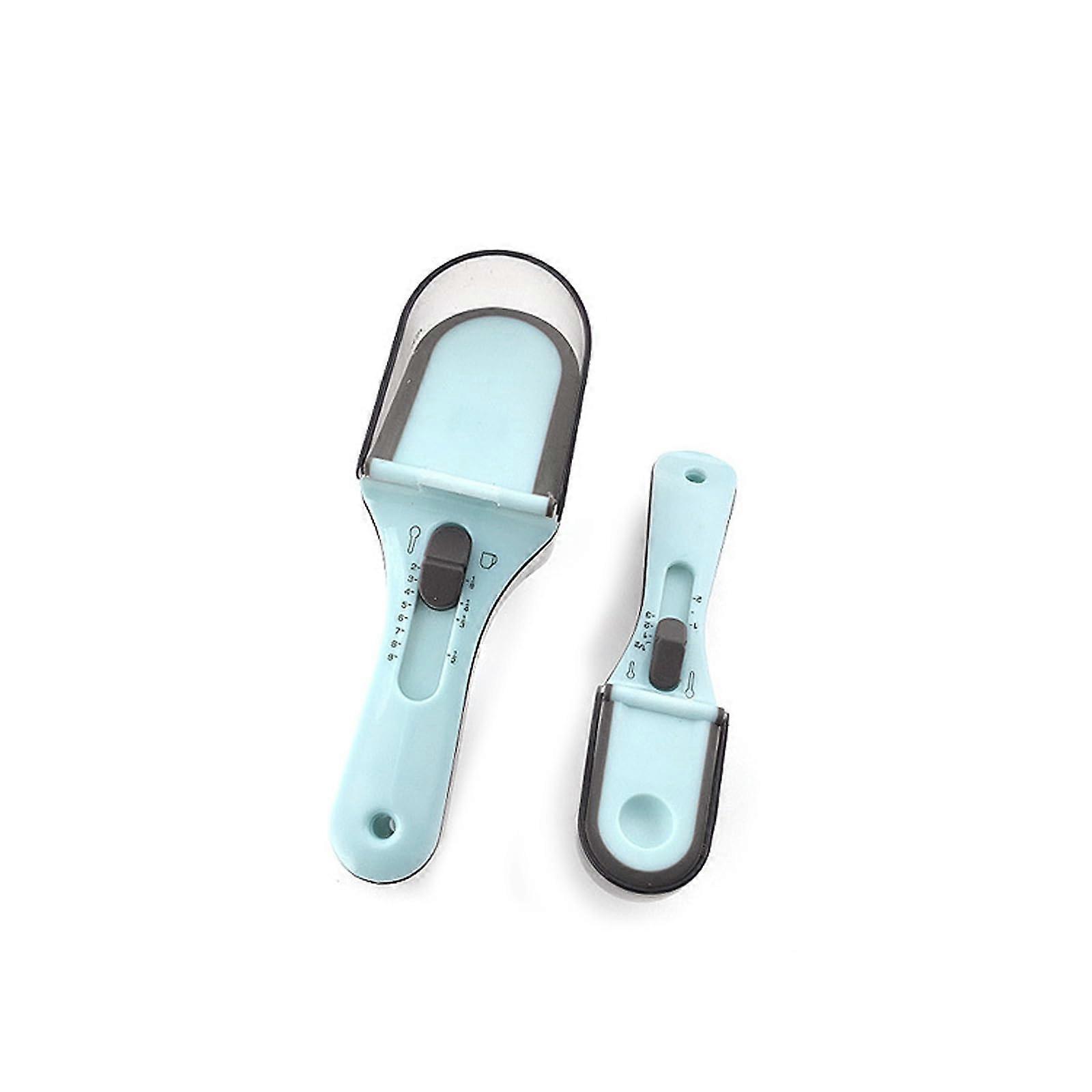 Adjustable Measuring Spoon Set with Clear Scale for Precise Cooking and Baking Measurements