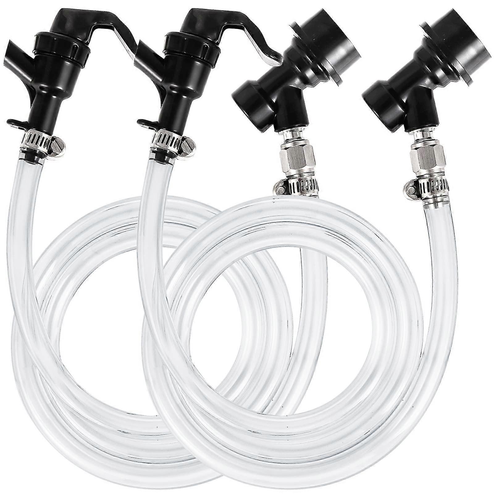 Ball Lock Beer Line Assembly 3ft Leakproof Picnic Tap for Keg Dispensing, 2 Pack