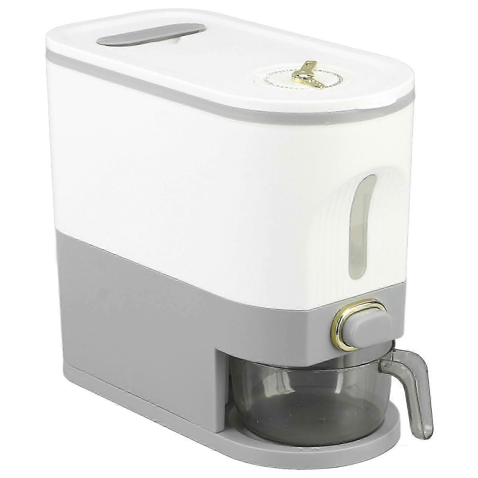 Transparent Rice Dispenser, Sealed, 5KG Storage Box for Kitchen
