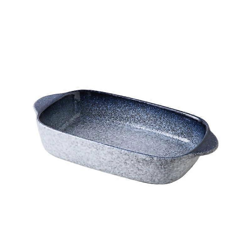 Ceramic Lasagna Baking Dish 700ml Oven Microwave Safe Scratch Resistant Glaze Blue