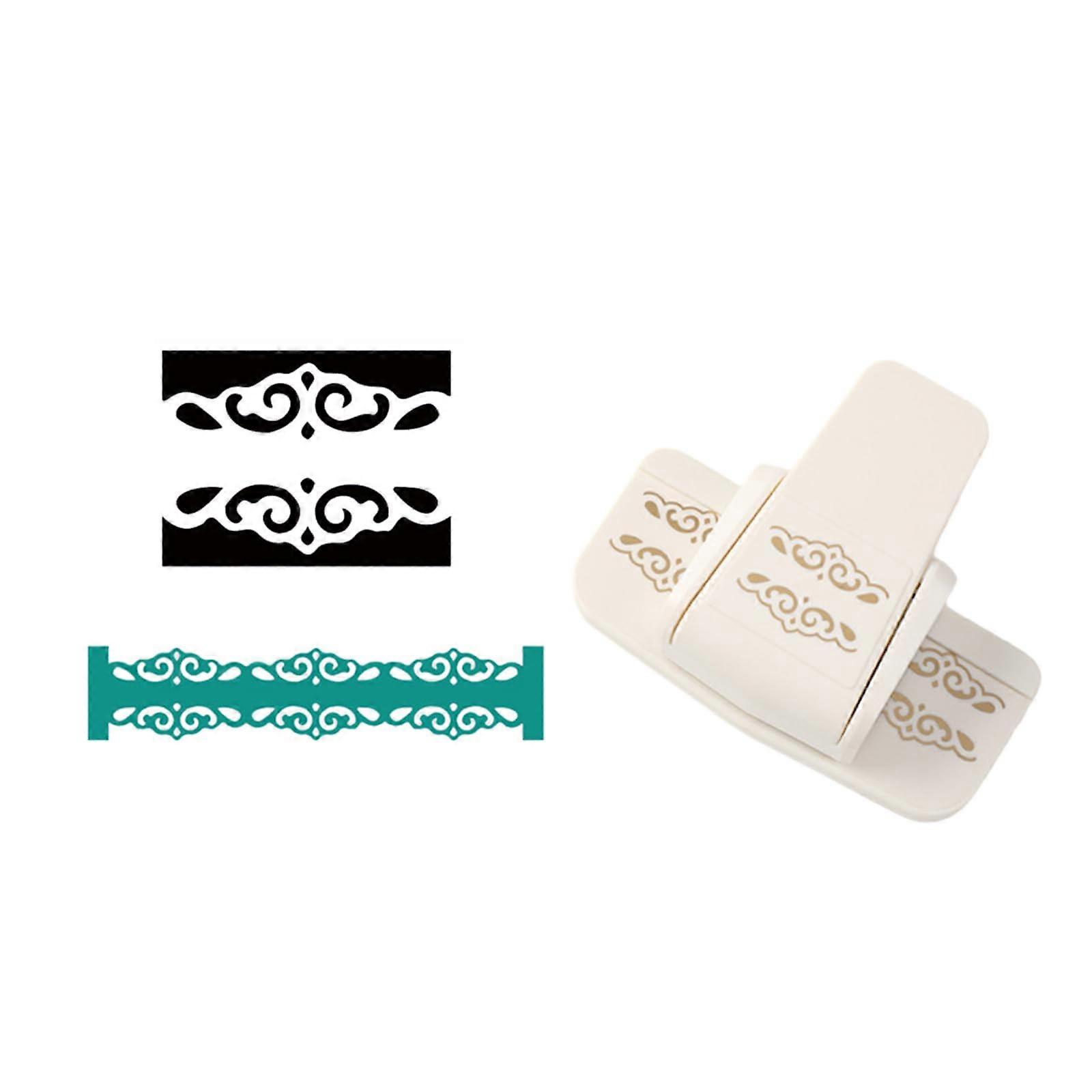 Embossing Label Maker with 16 Border Styles, Durable Metal Manual Paper Embossing Tool for Crafts