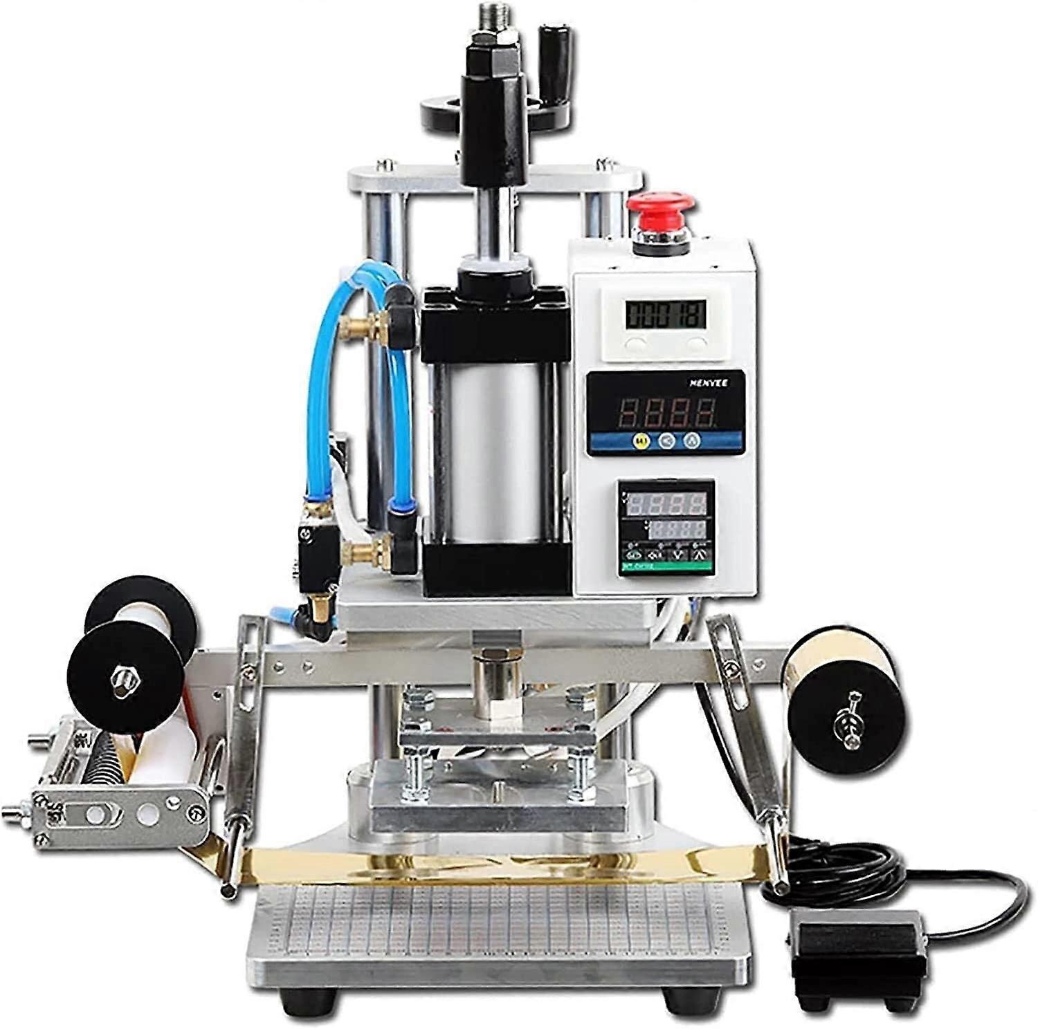 Manual Hot Foil Stamping and Leather Embossing Machine 80x100mm with Precise Temperature Control
