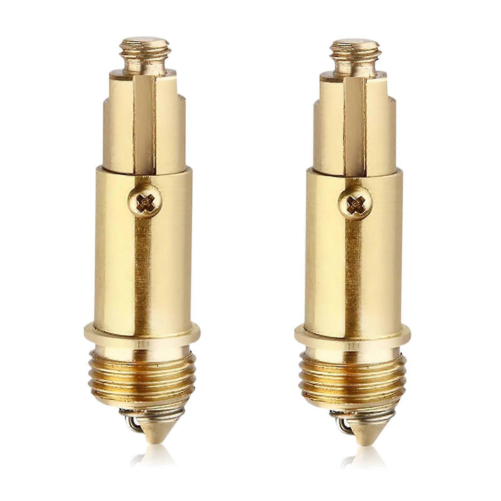 2 PCS Brass Pop Up Sink Plug Replacement, Slotted Basin Drain Stopper with Smooth Click Clack Action