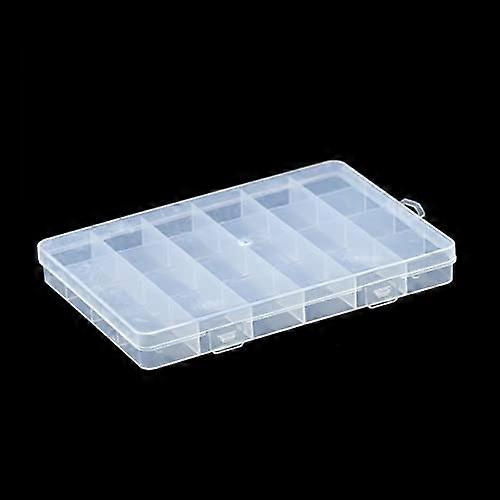 Jewelry Storage Box Plastic 24 Grid Beads Organizer for Small Accessories Compact Space Saving Design