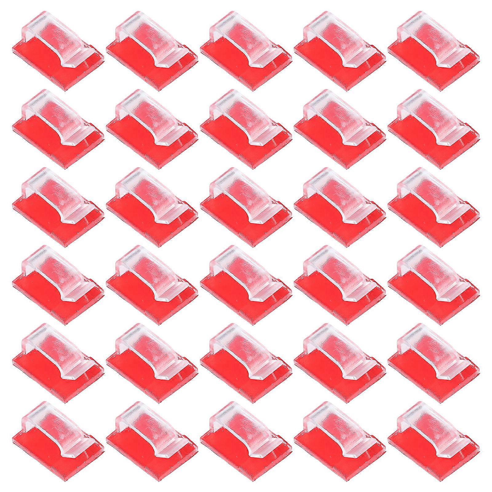 Cable Holder Cable Organizer for Wire Management 100Pcs Red Plastic Clips