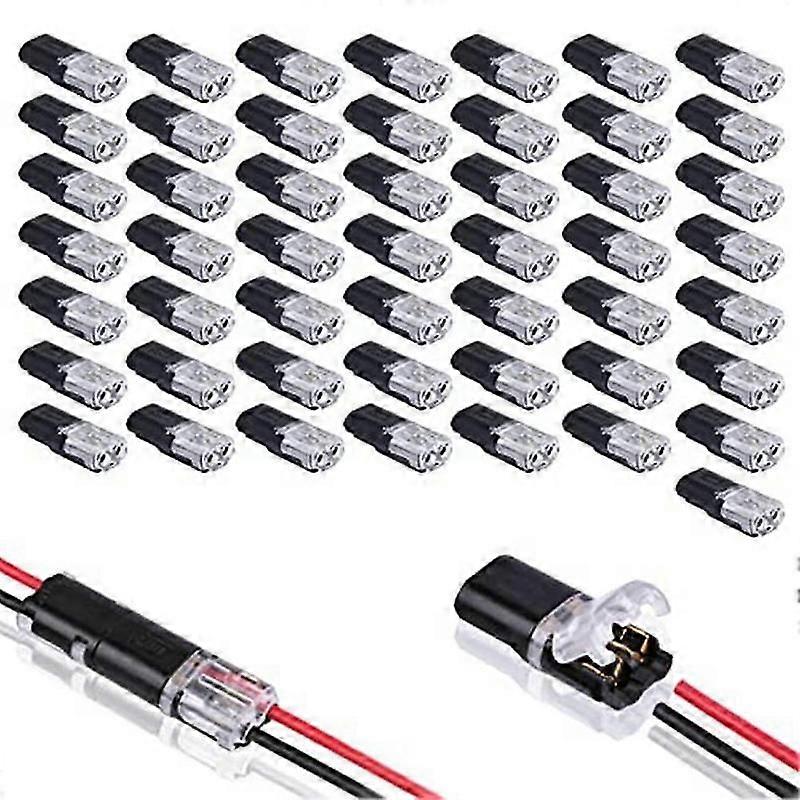 20PCS Pluggable Connector Double-Wire 2 Way Terminal with Lock