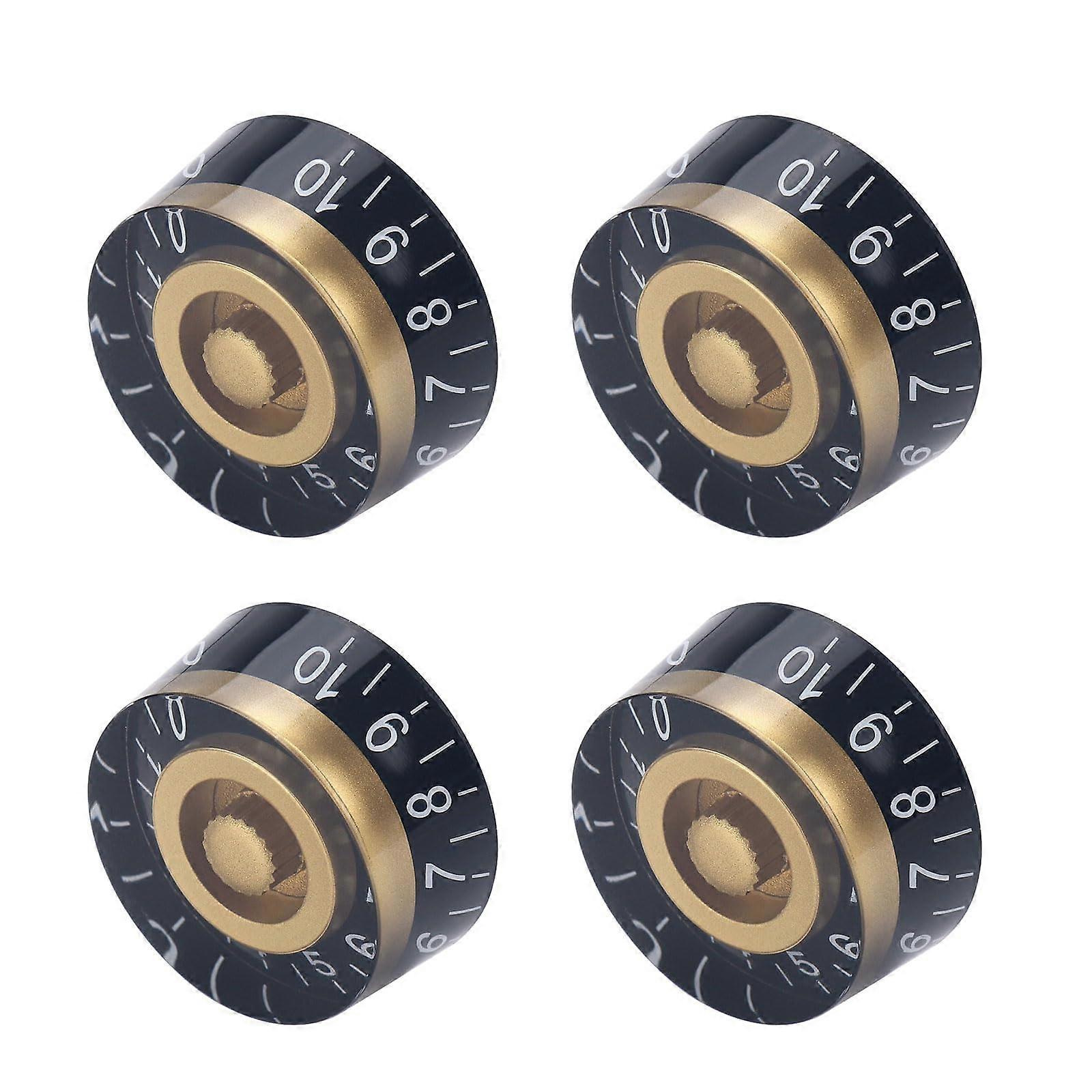 4pcs Guitar Control Knobs Acrylic  Hat Set for Electric Guitar Volume and Tone Replacement