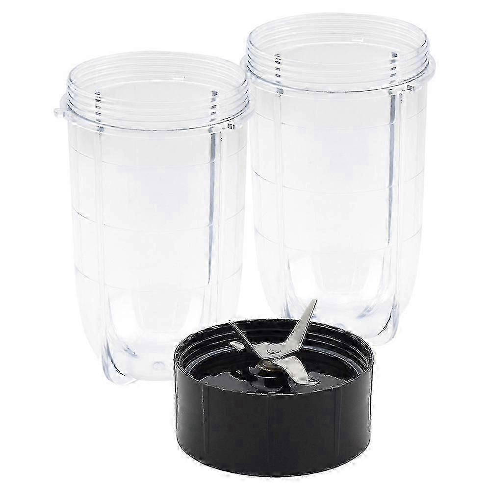 Replacement Cross Blade + 2Pcs 16Oz Cup Set for Magic Bullet