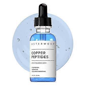 Copper Peptides Serum for Face, Hyaluronic Acid Anti-Aging Facial Serum for Skin Smoothness & Hydration