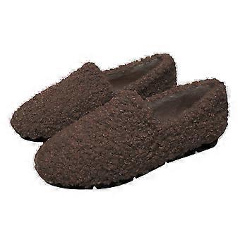 Willtoo Dame Vintertøfler - Tykke Såler, Varme Slip-Ons, Bløde Hjemmesko Lysebrune US-7.5 (EU-39)