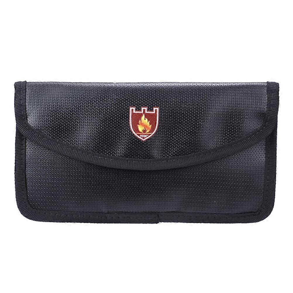 Fireproof Document Bag Black 1Pack 8.3x4.5in