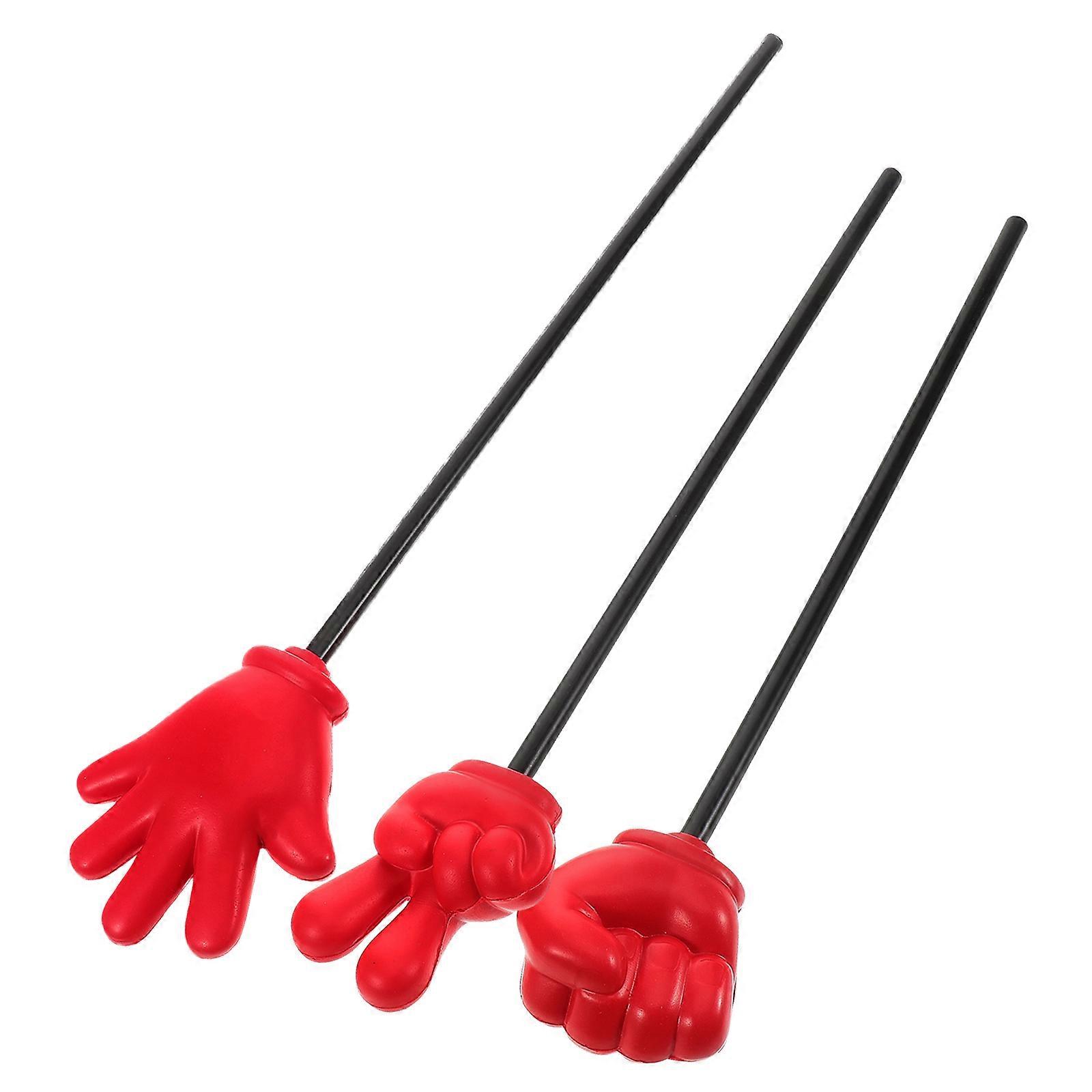 Rock Paper Scissors Gesture Sticks for Teaching Tools 3Pcs Hand Pointers