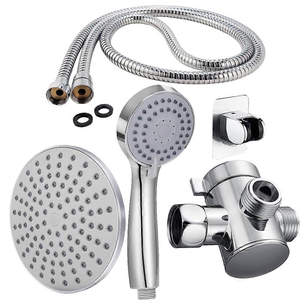Handheld Showerhead Silver Showerhead Set for Shower Use 2Sets Bathroom