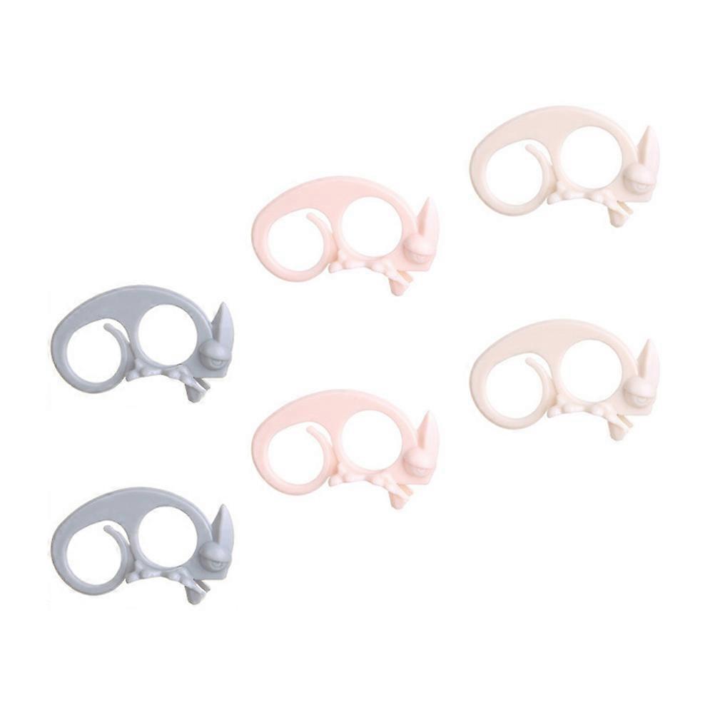 Orange Kitchen Gadgets ABS Fruit Openers 6Pcs Set