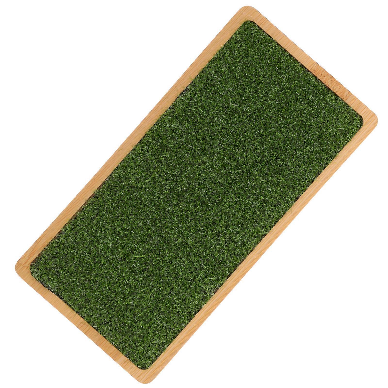 Green Display Base Action Figure Riser for 2Pcs with Grass Mat