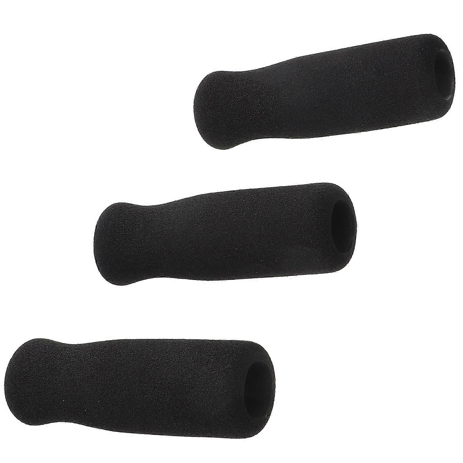 Ski Pole Sponge Covers for Cane Handle Grip Replacement 3Pcs Black Set