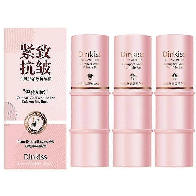 Six Peptide Firming Anti - Wrinkle Stick, 3Pcs Collagen Multi Balm Wrinkle Bounce Brighten Korean Cosmetics