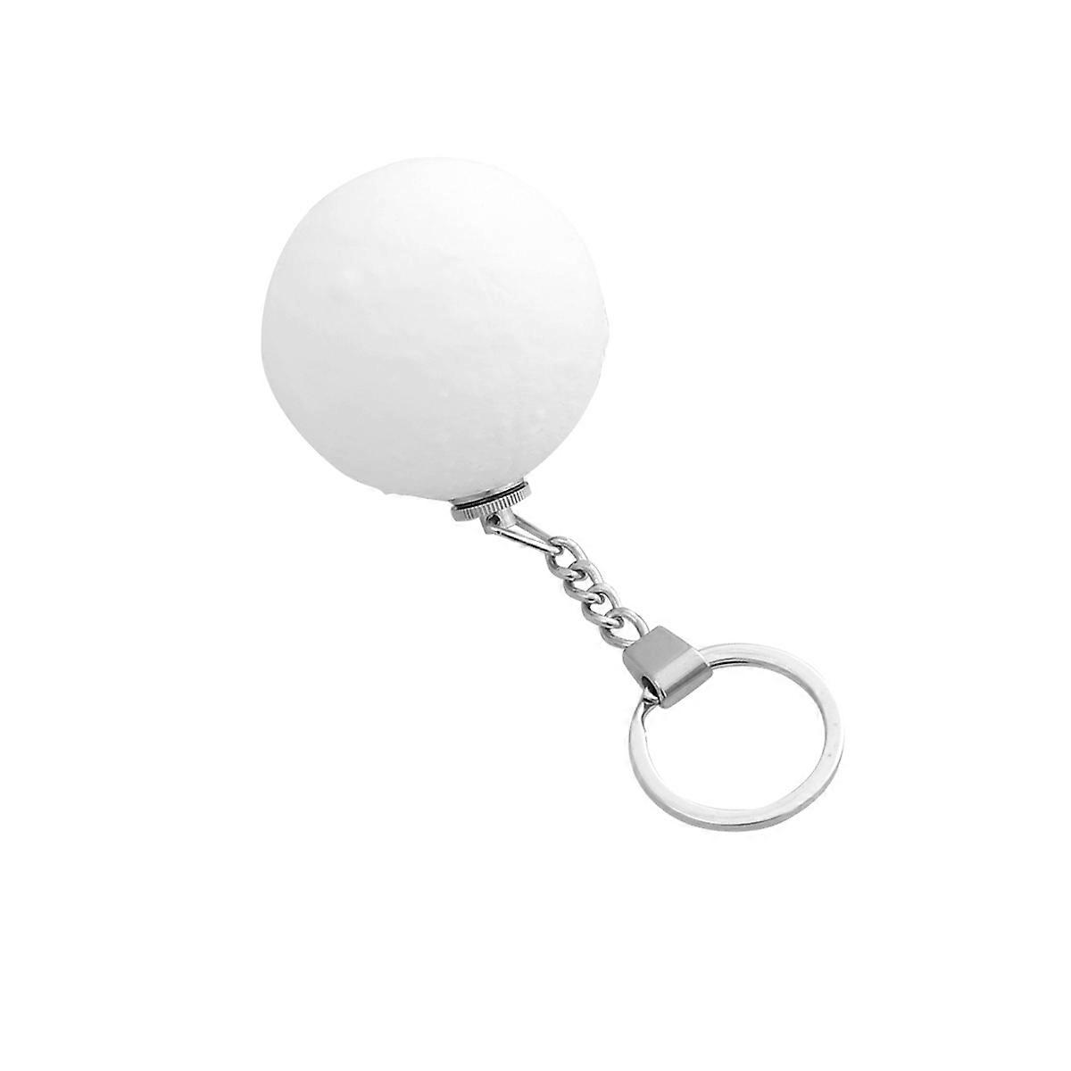 Creative Keyring Moon Keychain Use 3D Glowing Keychain White