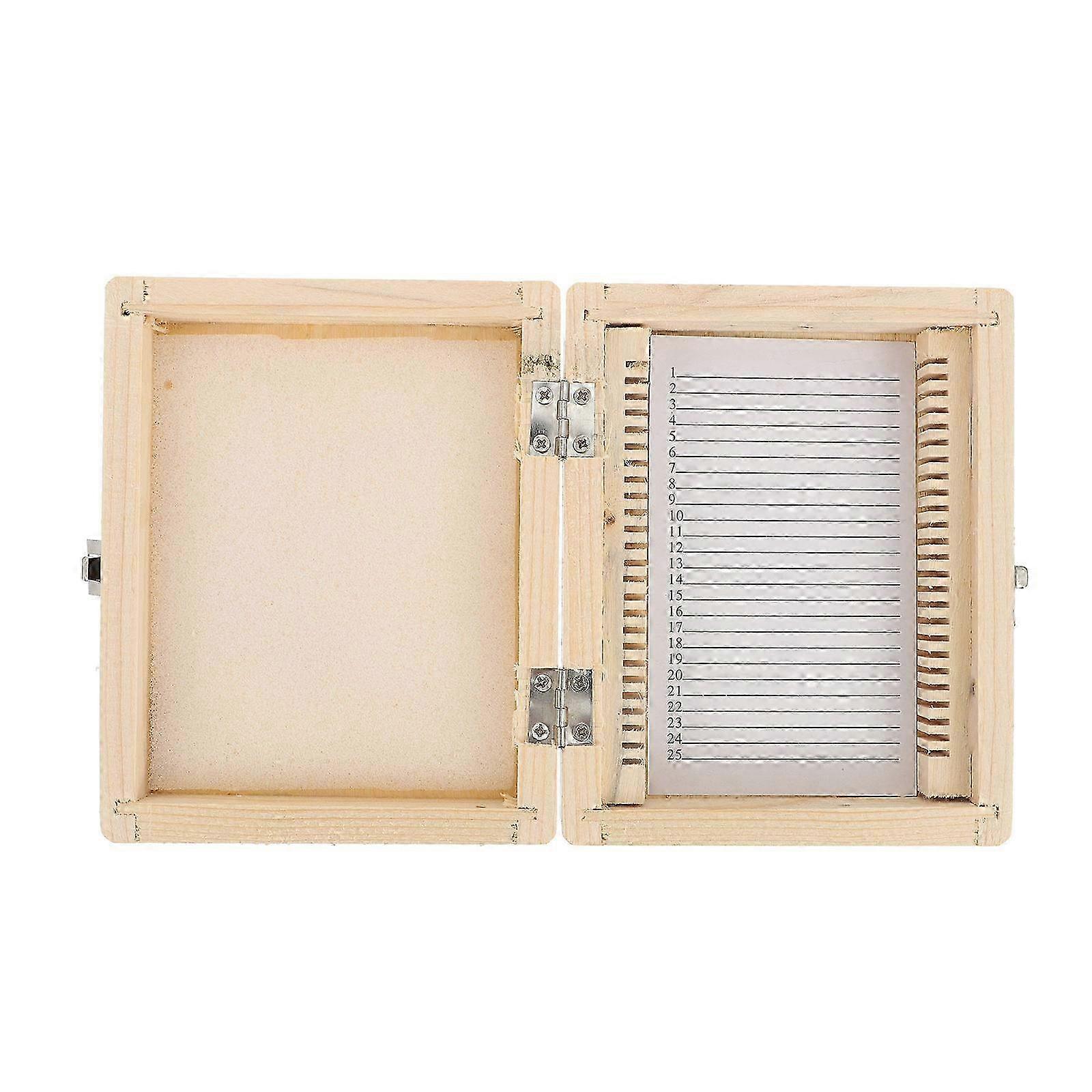 Cutting Box Wooden Specimen Case for Microscope Slides Storage