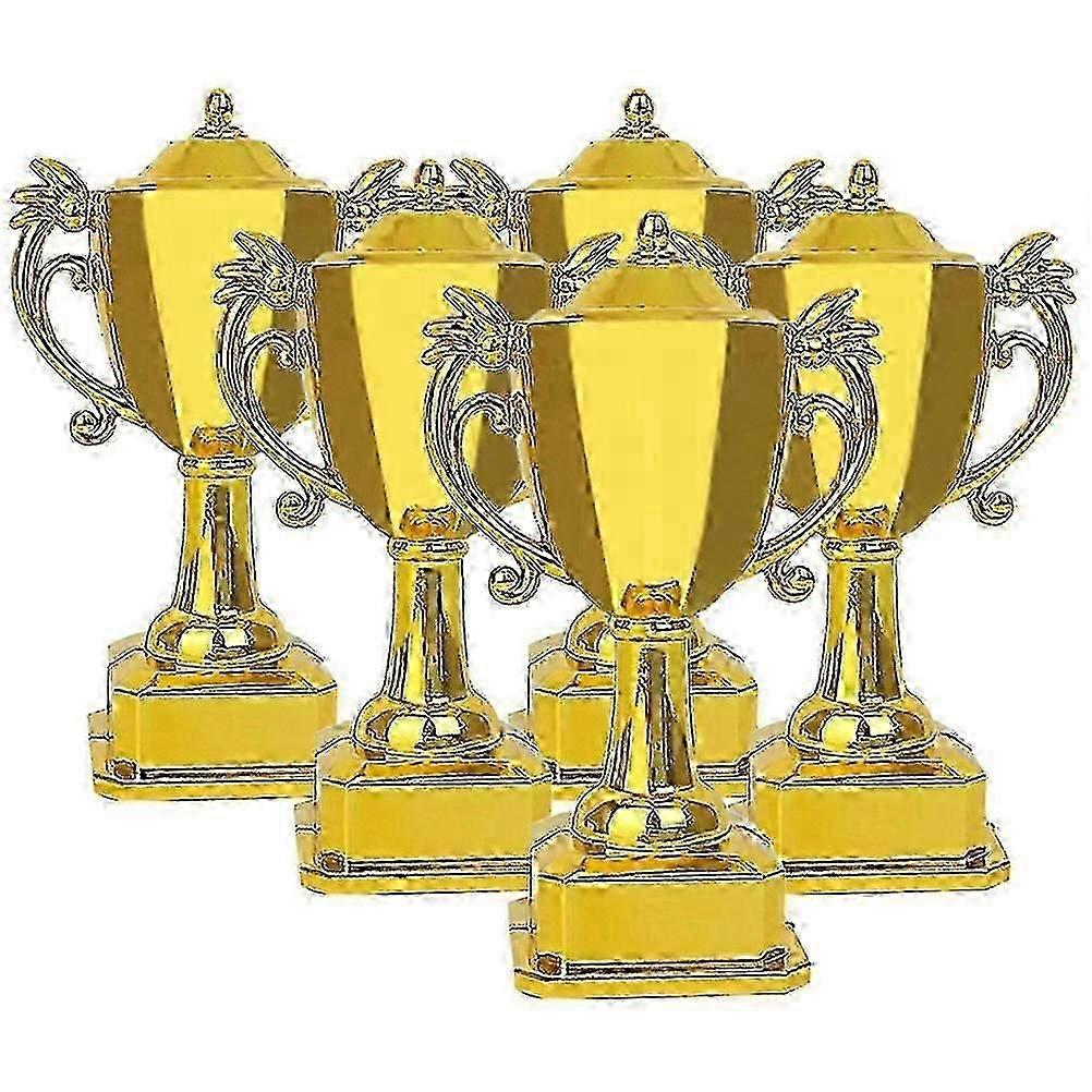 Plastic Trophy Golden Mini Trophy Model for Award Use 5Pcs Pack