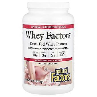 Natural Factors, Whey Factors®, Molkenprotein aus Weidehaltung, Erdbeere, 2 lb (907 g)